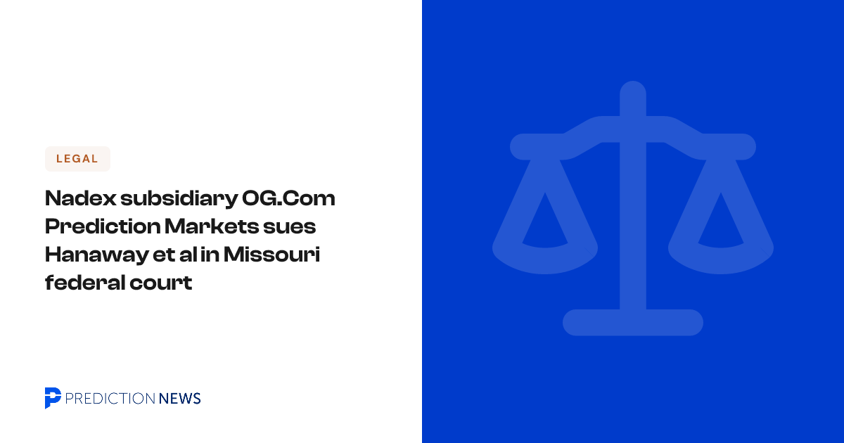Nadex subsidiary OG.Com Prediction Markets sues Hanaway et al in ...