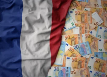 Image of the French flag and money
