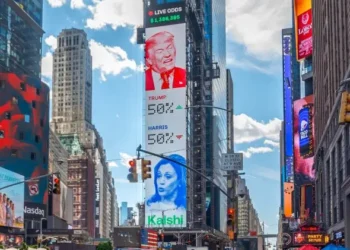 Kalshi 2024 election odds in Time's Square