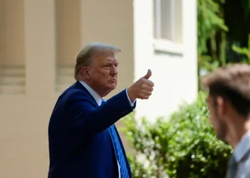 Donald Trump with a thumbs up
