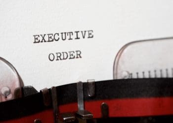 Stock image of an executive order