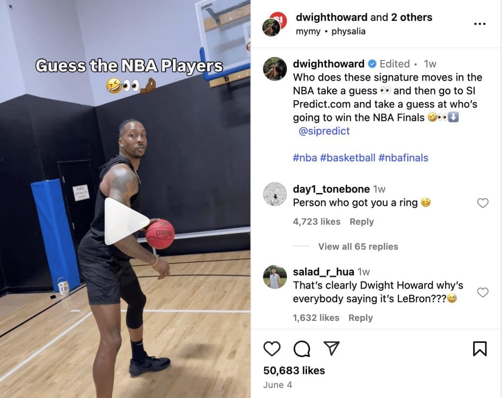 Dwight Howard Instagram SI Predict