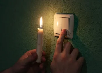 Candle light during outage